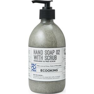 Ecooking Handzeep met Scrub - Reinigt en verwijdert dode huidcellen - Pompflacon 500ml