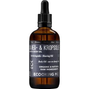 Ecooking - Men Beard & Body Oil 100 ml - baardolie - vegan - frisse citrusgeur