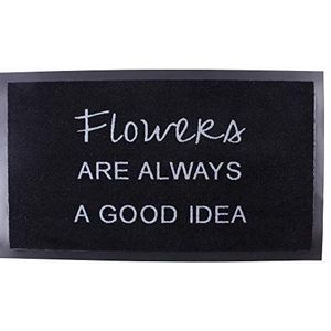 La Finesse Decoratief Coir Ingang Deur Mat, Flowers Are Always A Good Idea, 75 cm x 45 cm