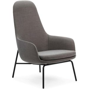 Normann Copenhagen Era Lounge Chair High loungestoel met zwart stalen onderstel