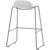 Barstoel Normann Copenhagen Form Stacking Chrome 75 cm White