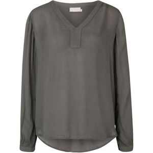 Blouse - Effen - Viscose - Lange Mouw - Normale Pasvorm