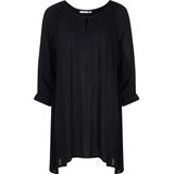 Blouse - V-Hals - Lang - Gerimpelde Mouwen - 100% Viscose - Zwart