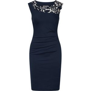 Kaffe - India Vivi Dress - Jurk - Blauw - Polyester - Midnight Marine