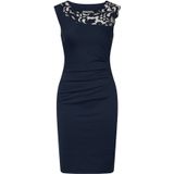 Kaffe - India Vivi Dress - Jurk - Blauw - Polyester - Midnight Marine