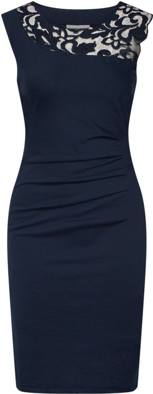 Kaffe - India Vivi Dress - Jurk - Blauw - Polyester - Midnight Marine