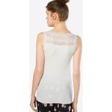 Cream - Top - Crème - Vanessa - Mouwloos - Normale Pasvorm