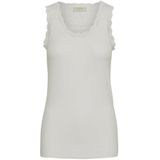 Cream - Top - Crème - Vanessa - Mouwloos - Normale Pasvorm