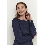 CULTURE - Antoinett - Jurk - Ultramarine Blauw - 3/4 Lengte - Lange Mouw