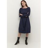 CULTURE - Antoinett - Jurk - Ultramarine Blauw - 3/4 Lengte - Lange Mouw