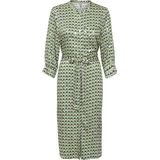 CU - Malin - Jurk - Viscose - Ronde Hals - 3/4 Mouw - Plooien