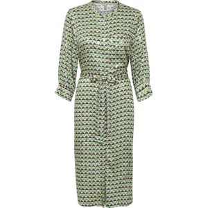 CU - Malin - Jurk - Viscose - Ronde Hals - 3/4 Mouw - Plooien