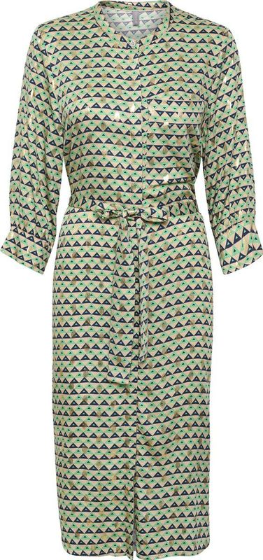 CU - Malin - Jurk - Viscose - Ronde Hals - 3/4 Mouw - Plooien