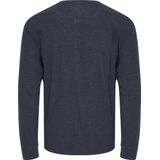 BLEND - Noble - T-shirt - Navy - Jersey, Henley Hals, Lange Mouw