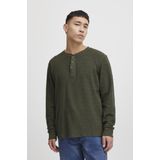 Longsleeve - Groen - Knoopsluiting - Lange Mouwen - Normale Pasvorm
