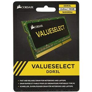 Corsair Waarde selecteren (2 x 8GB, 1600 MHz, DDR3L RAM, SO-DIMM), RAM, Zwart
