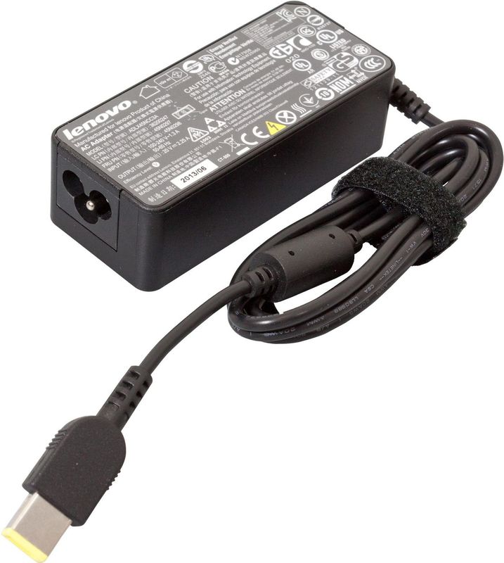 Lenovo 45W 3pin AC (45N0490, 45N0492, FRU45N0492) (45 W), Voeding voor notebooks, Zwart