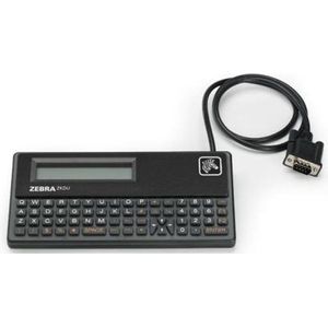 Zebra QWERTY keyboard,  62 toetsen, voor stand-alone operatie van Zebra printer, 2-line LCD display, RS-232 interface, directe voeding vanuit printer, EPL/ZPL support