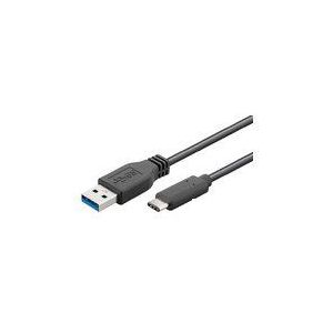 Microconnect 1 m USB 3.1 C - A - 3.1 (3.1 Gen 2) - USB C - USB A - mannelijk - zwart (USB3.1CA1)