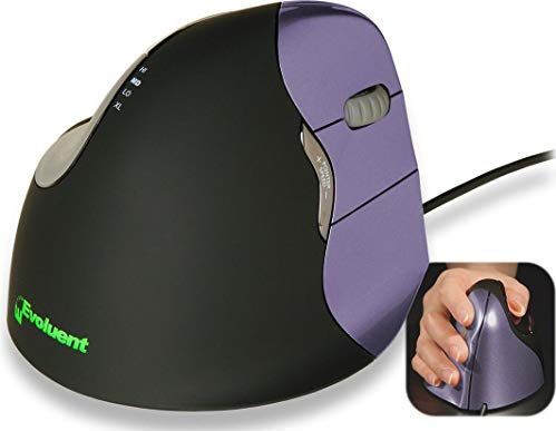 Evoluent - 4 De Lux - Verticale Optische Muis - Zwart - 5 Knoppen