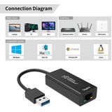MicroConnect - USB3.0 naar Gigabit Ethernet - Netwerkadapter - Zwart