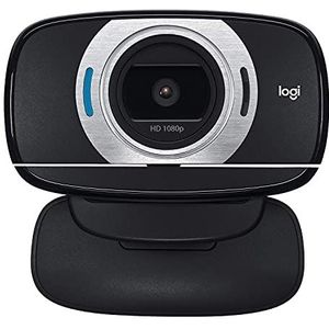Logitech C615 draagbare webcam, Full HD 1080p/30fps, videogesprek met groot formaat, opvouwbaar, HD-correctie, automatische focus, Skype, FaceTime, Hangouts, PC/Mac/Laptop/Tablet, zwart