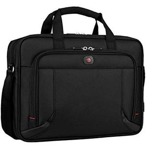 Wenger 600649 PROSPECTUS 16"" laptop aktetas, gewatteerd laptopvak met iPad/Tablet / eReader tas in zwart {15 liter}