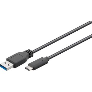 Microconnect USB3.1CA2 USB-kabel 2 m USB 3.2 Gen 1 (3.1 Gen 1) USB C USB A Zwart