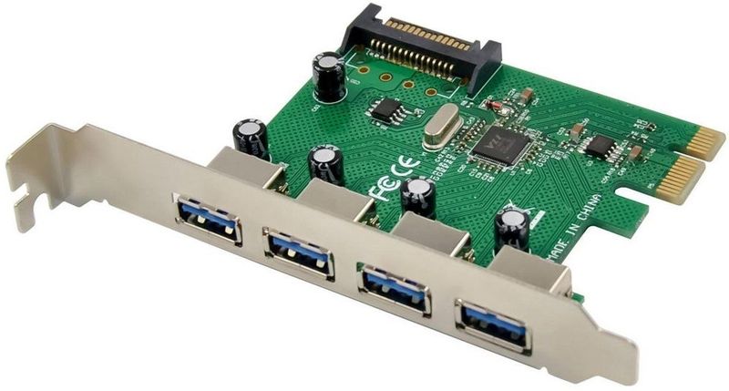 MicroConnect - USB 3.0 4-Port PCIe-kaart - Zwart - PCI Express 2.0