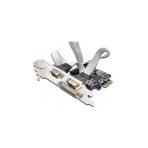 MicroConnect - MC-PCIE-MCS1P2S - Adapter - PCI-e x1 - Enkele Poort Parallel - Dubbele Poort Serieel