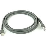 Zebra - Cabel - USB A - Zwart - Afgeschermd - 2 meter