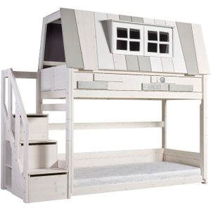 Life Time Laag Stapelbed My Hangout - White Wash - Luxe Lattenbodem