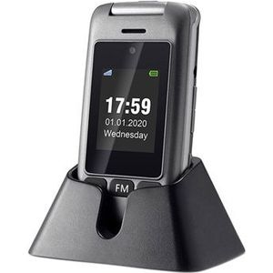 Artfone G6 Senior Flip Phone - 4G, Dual display, SOS - Grijs