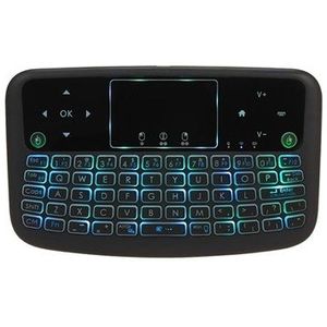 Verlicht draadloos toetsenbord / touchpad voor Smart TV A36 - Zwart