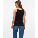 Basic - Tank Top - O-hals - Mouwloos - Kanten Detail - Regular Fit