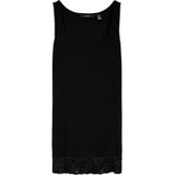 Basic - Tank Top - O-hals - Mouwloos - Kanten Detail - Regular Fit