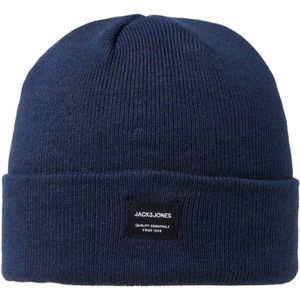 JACK & JONES Heren Jjdna Beanie Noos Gebreide Muts, blauw (Navy Blazer Navy Blazer)., Eén maat