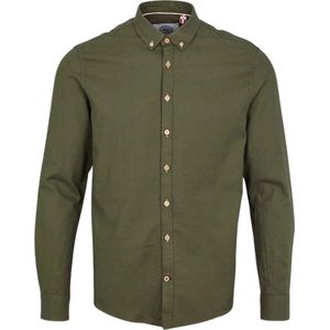 Kronstadt Heren Overhemd Johan Grijsblauw Herringbone Regular Fit