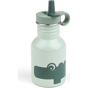 Done by Deer - Rietjesbeker Croco - Groen - Roestvrij Staal - Inhoud 350ml