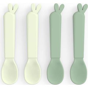 Done by Deer - Kiddish Lepels - Groen - 100% Voedselkwaliteit PP - 4 Stuks