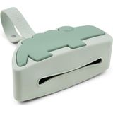 Done by Deer - Croco - Fopspeen Opbergdoosje - Groen - Siliconen - Compact