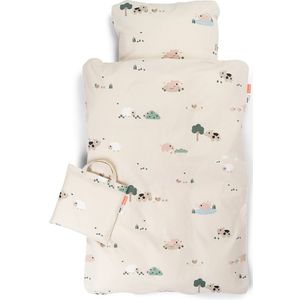 Done By Deer - Tiny Farm - Katoenen Lakens - Zandkleur - OEKO-TEX® Katoen