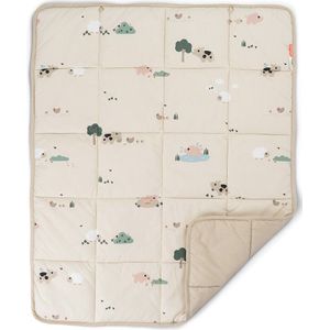 Done by Deer - Speelkleed - Tiny Farm - Sand Beige - Gewatteerd