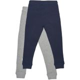 Minymo - Joggingbroek - Donkerblauw en Grijs - 100% Katoen - 2 Stuks