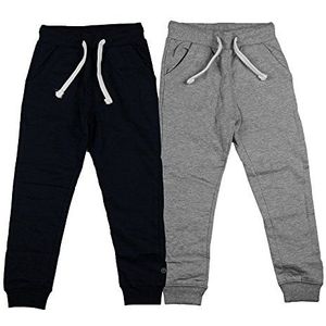Minymo - Joggingbroek - Donkerblauw en Grijs - 100% Katoen - 2 Stuks