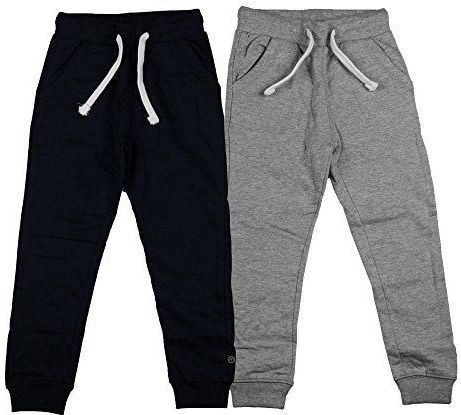 Minymo - Joggingbroek - Donkerblauw en Grijs - 100% Katoen - 2 Stuks