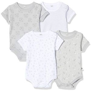 Pippi Baby Rompers s/s - 4-pack - Haven Mist - Pippi Baby - 56 - Romper S/S