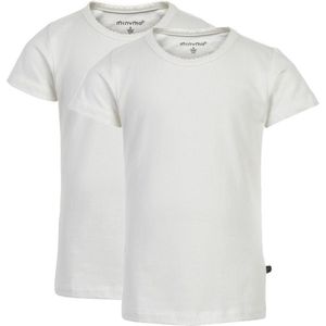 Minymo T-shirt Meisjes Katoen elastaan Wit 2 Stuks8