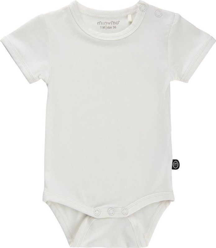 Minymo - Romper - Ivoorwit - Korte Mouw - Bamboo Viscose