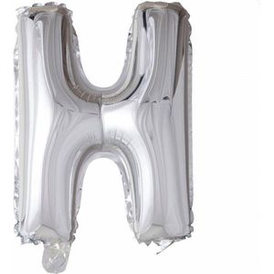 Wefiesta Folieballon Letter H 41 Cm Zilver